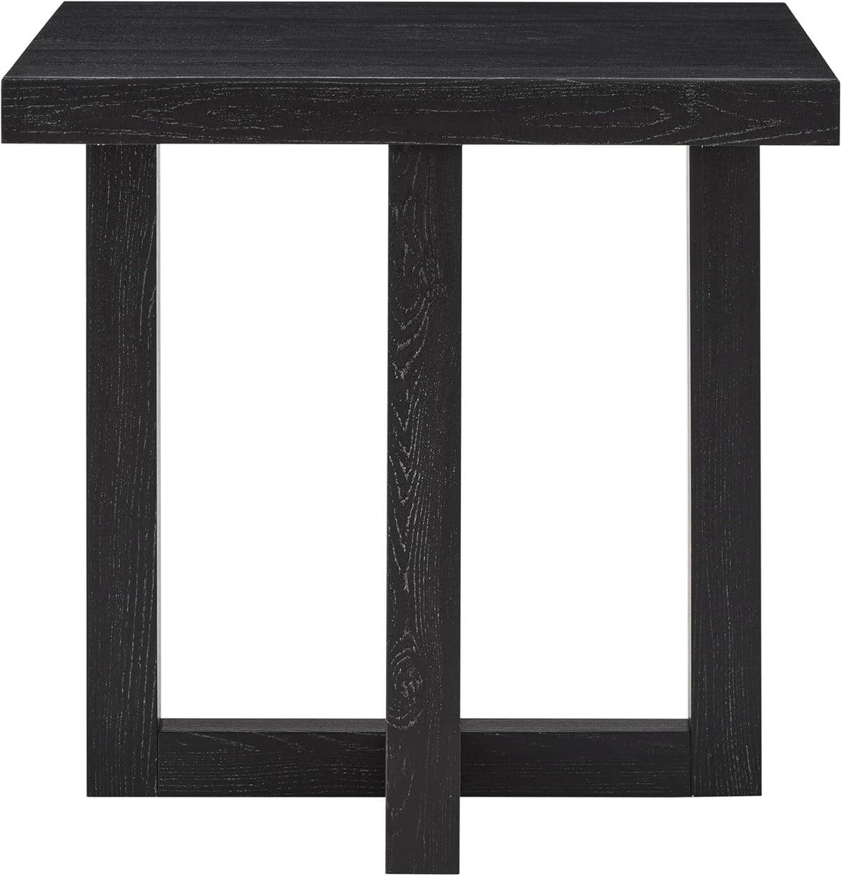 Roundhill Furniture Luno Contemporary End Table, Black