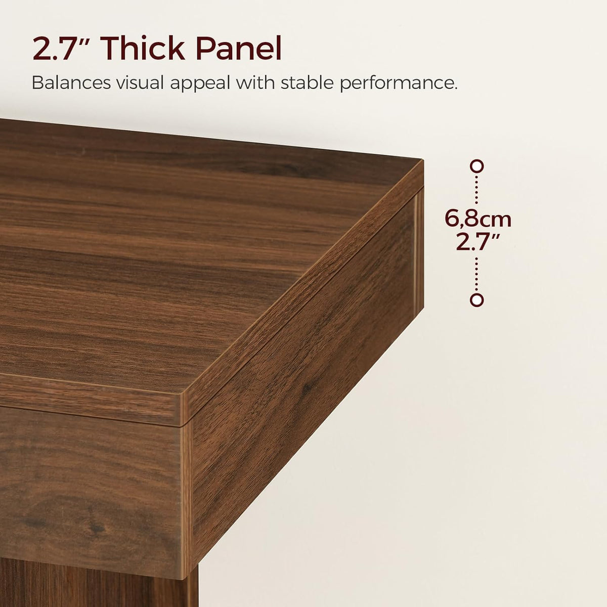 MAHANCRIS Console Table, 39.4'' Entryway Table for Hallway, Narrow Sofa Table Behind The Couch, Modern Foyer Tables for Entrance, Living Room, Corridor, Easy Assembly, Walnut CTZB16801