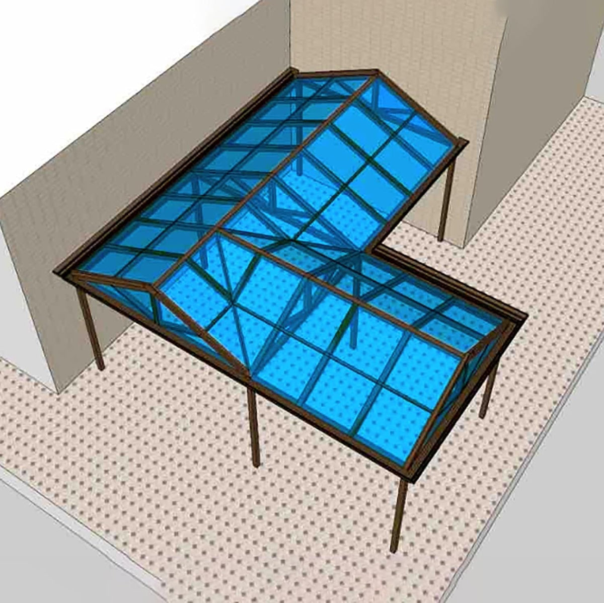 Greenhouse Panels Daylighting Roof Panels Transparent Greenhouse Panel Easy to Bend and Cut for Outdoor Gardens Greenhouses.(Blue,2x9.8ft)