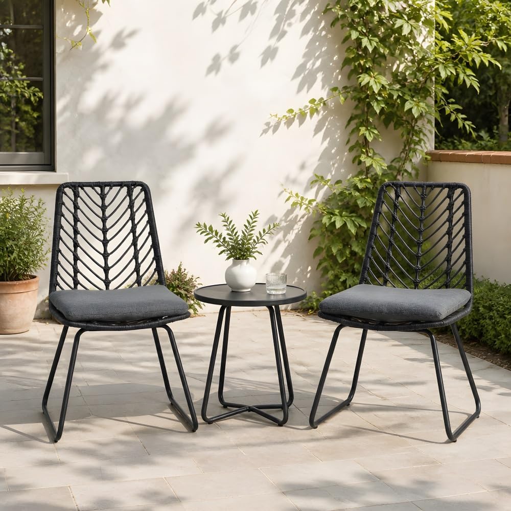 Saiveina Deja Chair,2PCS with 2 Cushions,Gray