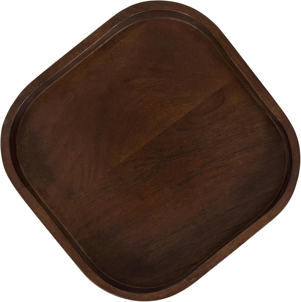 Kate and Laurel Woodrow Modern Mango Wood Square Drink Table, 10 x 10 x 24, Dark Brown, Transitional Rounded Square Mini Table for Use as Indoor Plant Stand or Wooden Living Room Accent