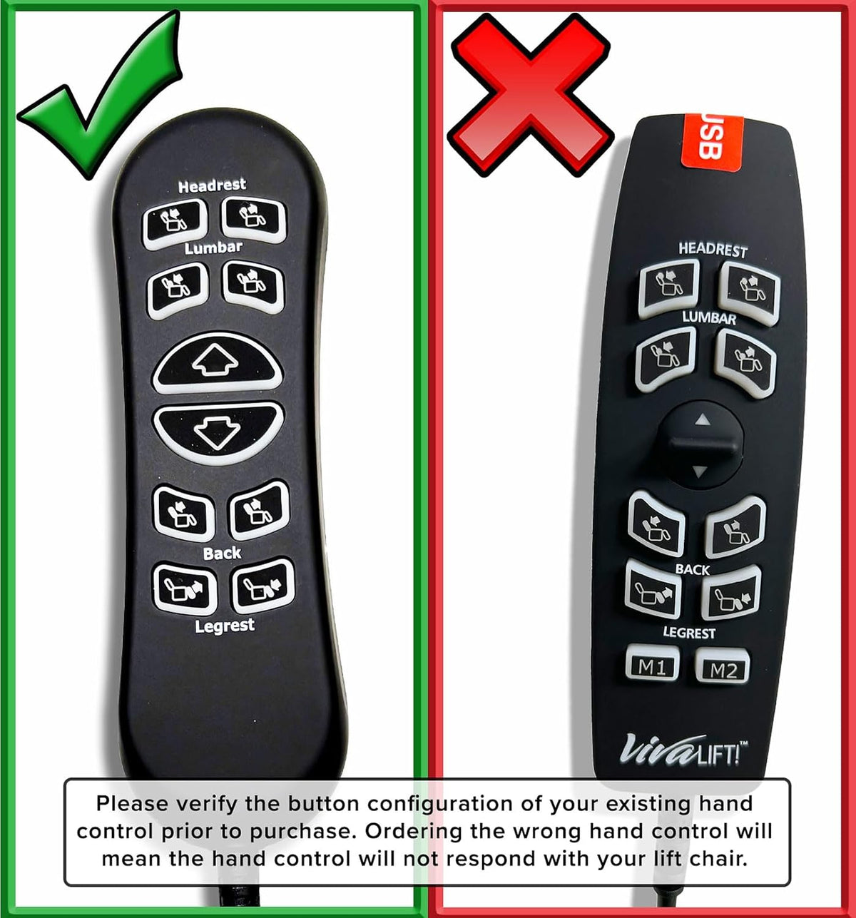 Genuine Pride OEM 10-Button 5-Pin Replacement Remote Hand Control for Pride VivaLift Lift Chair (Standard & Early Version Viva Lift 2) - (CTL1804039) for Standard & Early Version VivaLift 2 Models