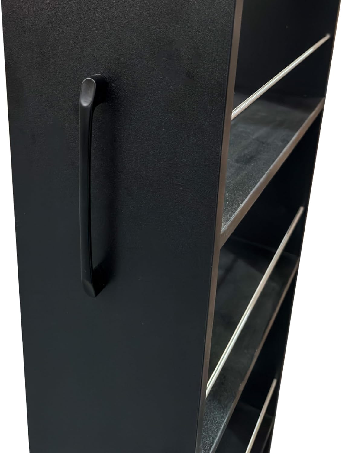 7 Tier Pull-Out Kitchen Pantry Storage Cabinet, 7.8'' Wide Rolling Open Shelf with Handle and Protective Bars for Refrigerator Side Coffee Bar Tight Spaces Home Organization