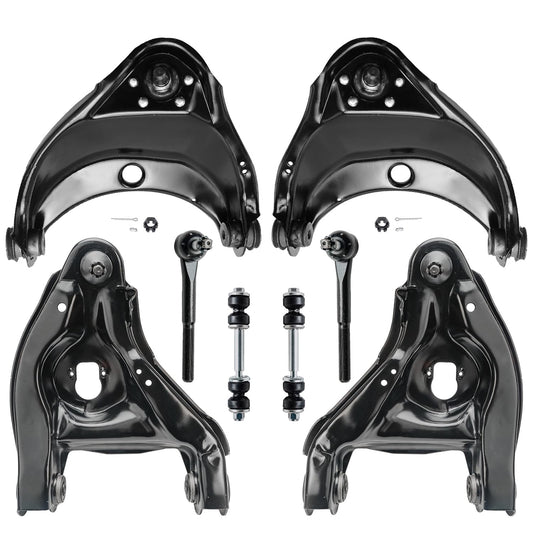 Detroit Axle - 8pc Front End Control Arms Kit for Chevrolet Tahoe GMC Yukon C1500 C2500, 4 Upper & Lower Control Arms w/Ball Joi