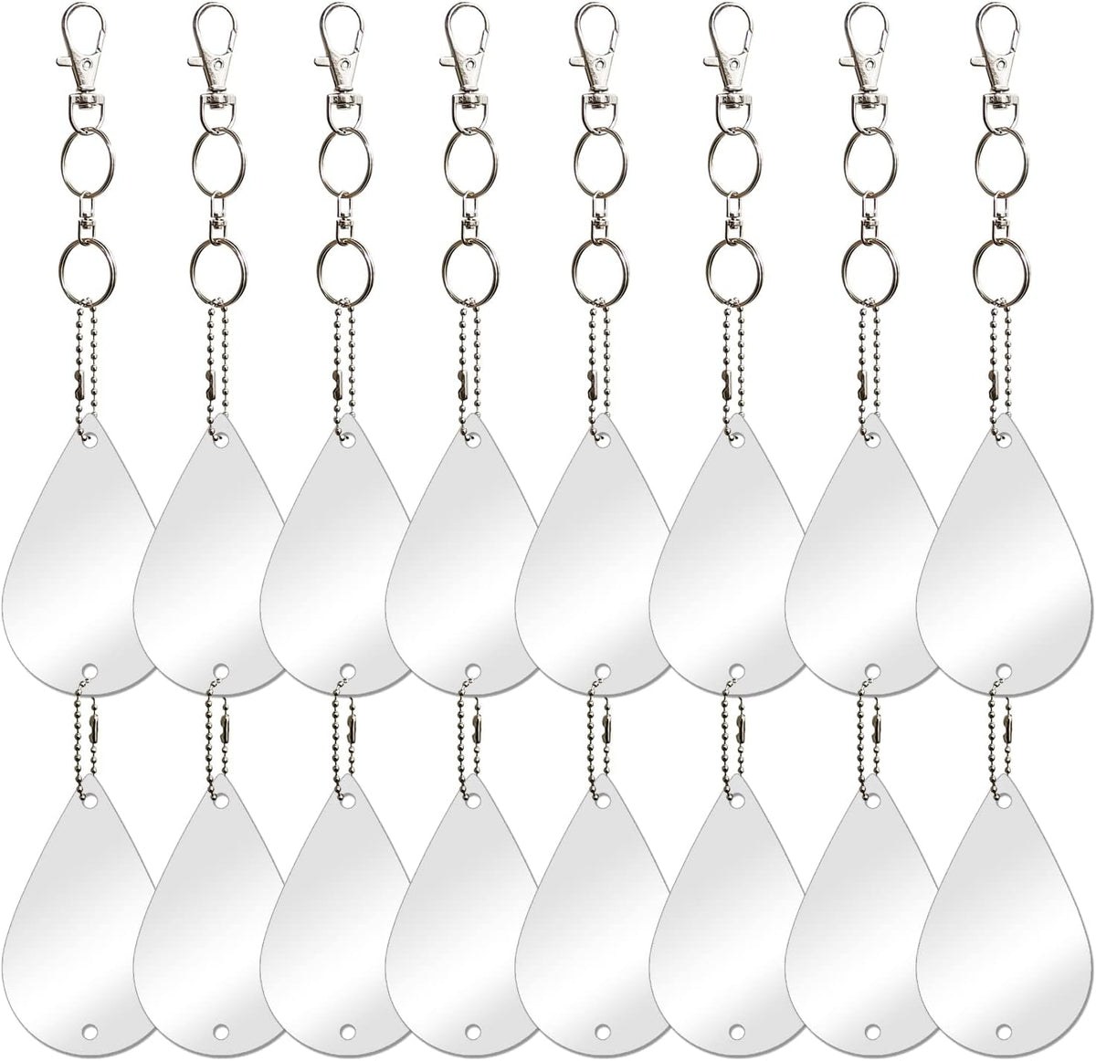 Keep Birds Away Mirror Disc, Hanging Reflectors to Scare Birds Away from Your House and Garden, 16 Drop Shape Discs