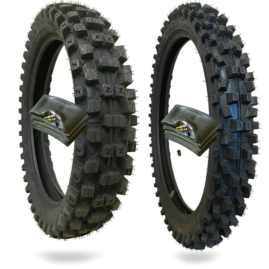 WIG Racing 70/100-19 and 90/100-16 Tire Set with Inner Tube Combo (Standard Inner Tubes 1.5mm thick)