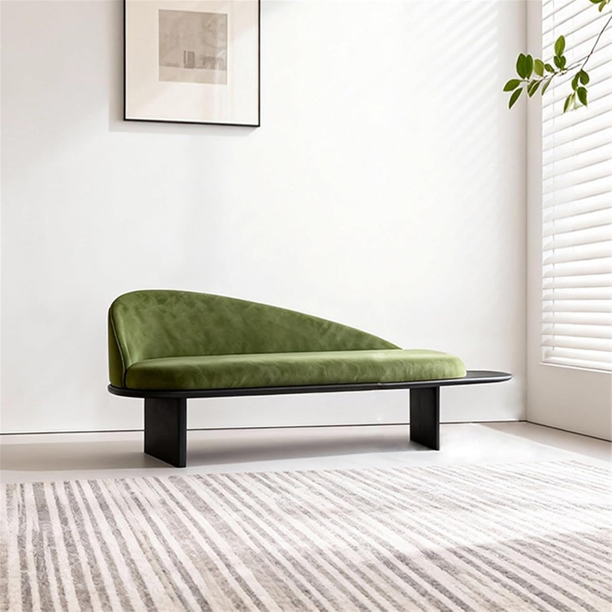 Modern Wooden Bed-end Bench in Hotel Bedroom Showroom Dressing Room Shoe-Changing with Backrest Entryway(Medium)