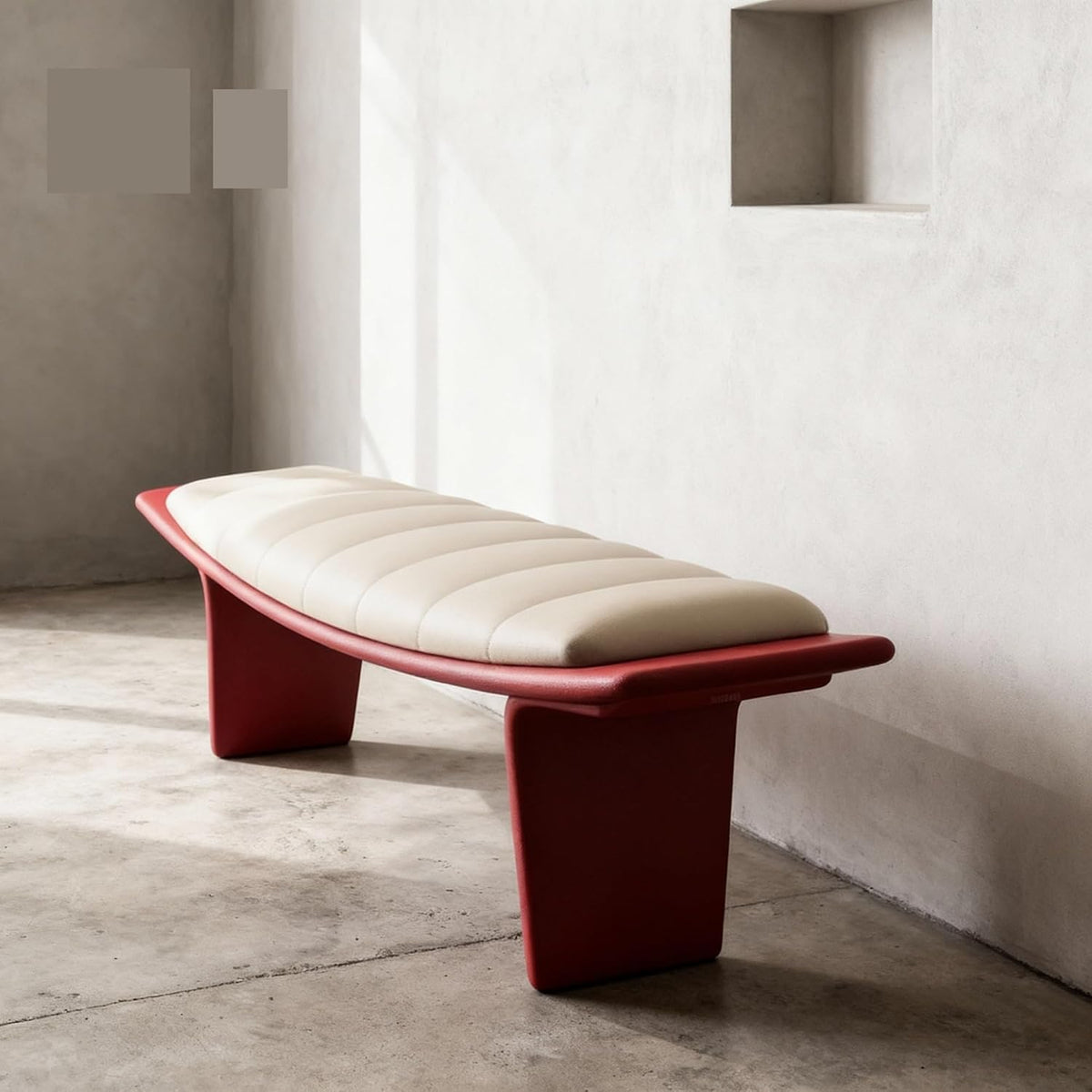 Modern Upholstered Long Bench for Living Room and Home Use Leather for Bedroom and Bed end Entryway(Medium)