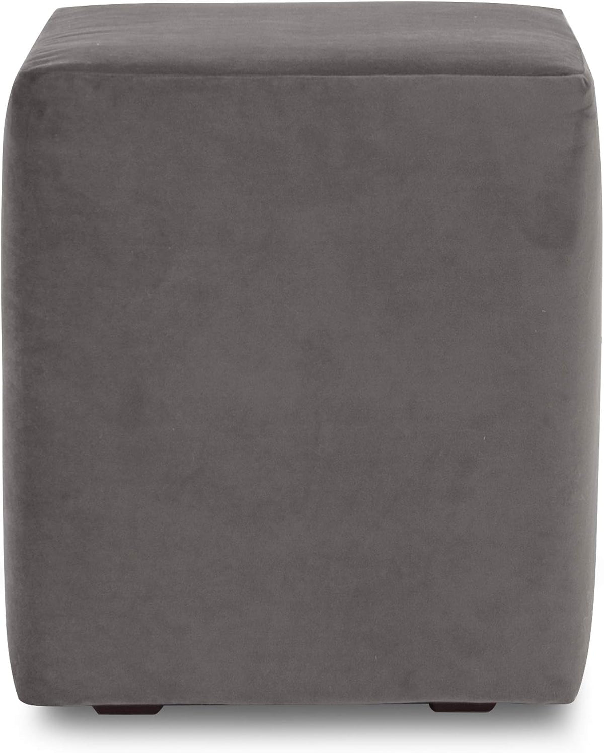Howard Elliott Collection Replacement Slipcover Exclusively Made for Howard Elliott Universal Cube Ottoman, 100% Polyurethane Fabric (Ottoman Not Included), Bella Pewter
