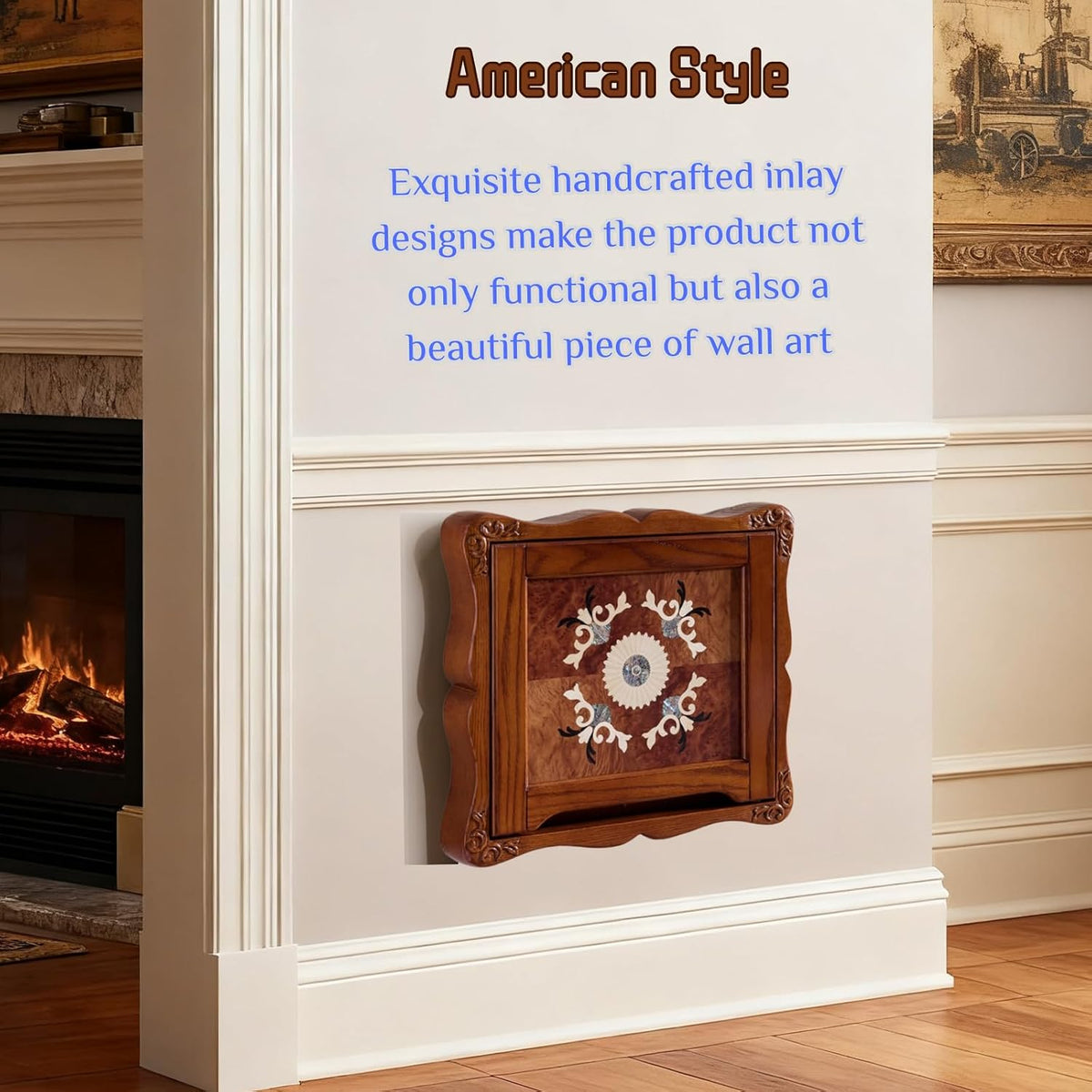 Solid Wood Wall-Mounted Folding Stool - Space Saving Shoe Changing Bench with Support Legs, Foldable Entryway Seat for Hallway, Balcony, Living Room (Light Brown)