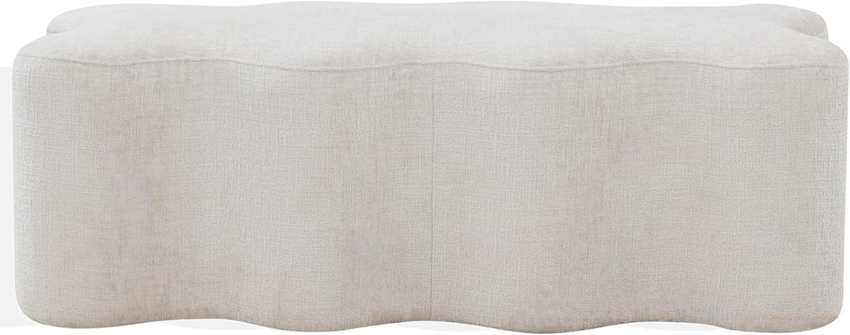 SAFAVIEH Couture Collection Jacqualessa Cream Chenille Bench (Fully Assembled)