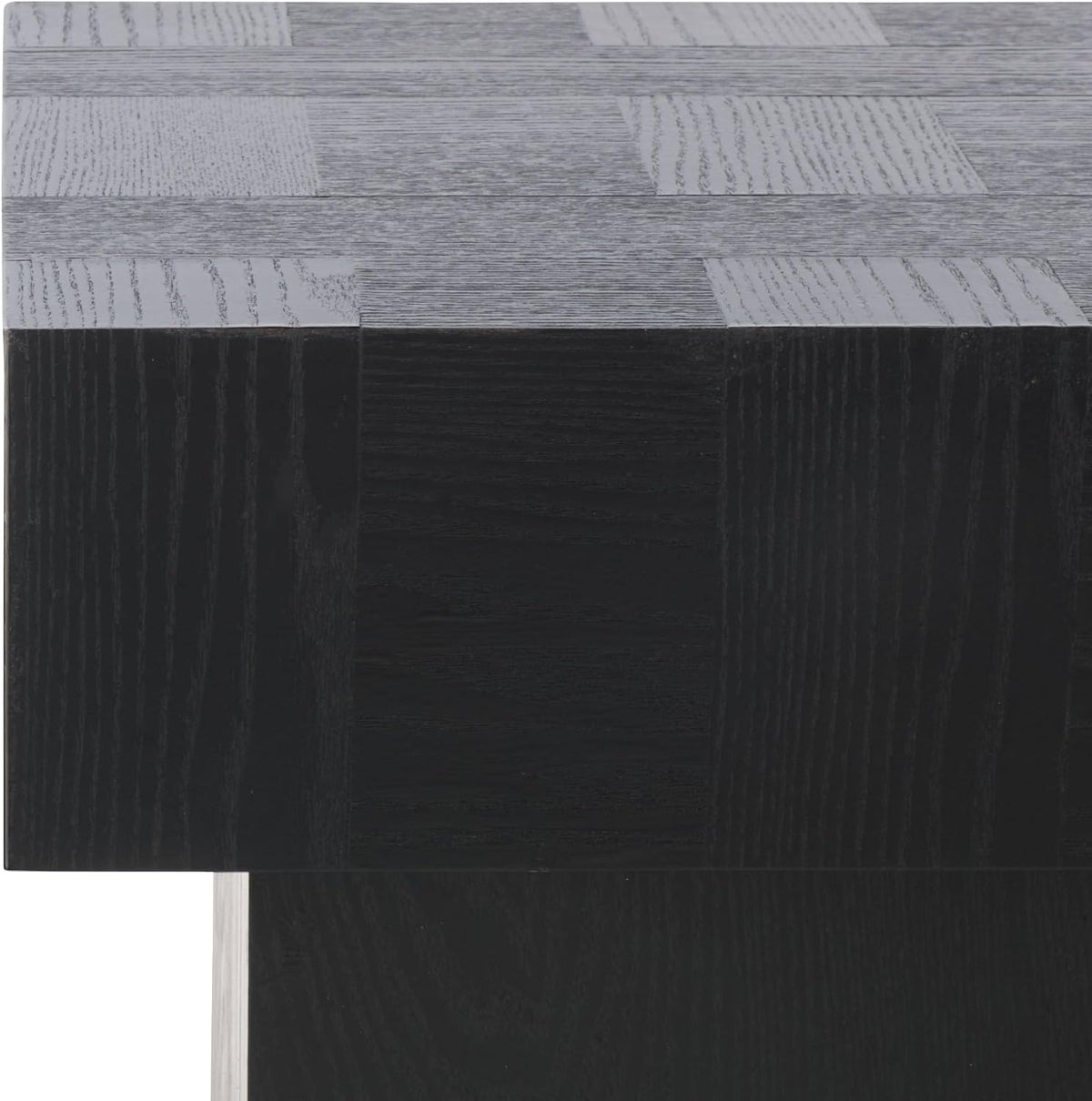 SAFAVIEH Home Collection Hamona Black Square Top Pedestal End Table