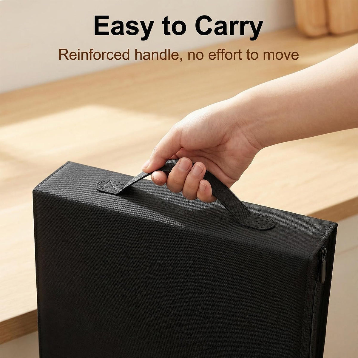 CD DVD Blu-ray Storage Binder with Handles, PU Leather Corver | Holds 200 Discs + 100 Booklet Pockets, for DVD/Blu-ray/Music CDs/Audio Disks, Portable Organizer