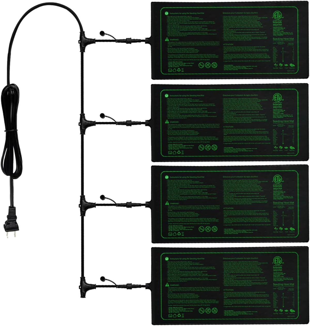 4in1 Seedling Heat Mat,Warm Hydroponic Heating Pad for Indoor Seed Starting,Brewing and Greenhouses,Durable Waterproof Germination Station Heat Mat (20" x 10"- Heat Mat)