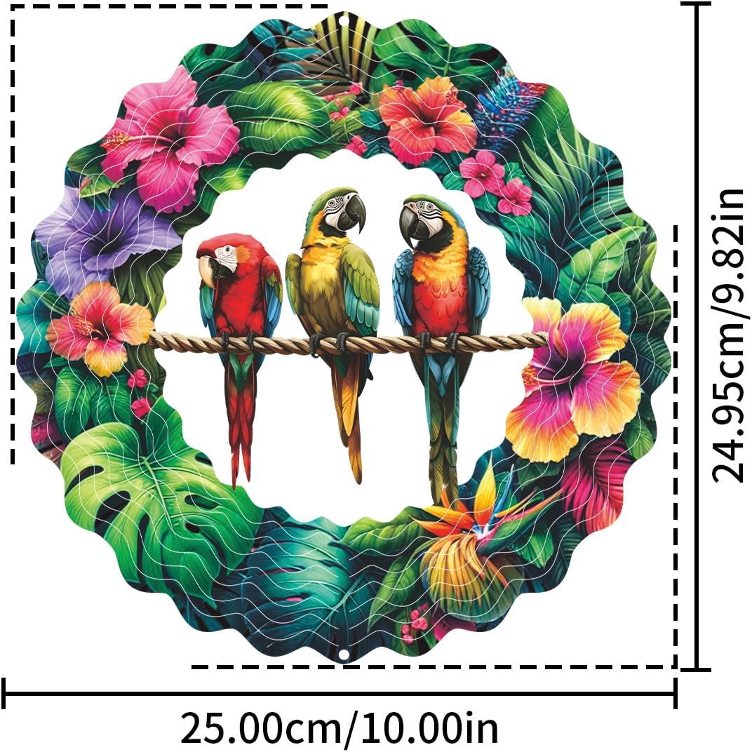 Metal Three Birds Wind Spinner Gift for Boy Girl Kids Colorful 3D Hanging Wind Spinner for Outdoor Garden Decor Animal Wind Sculptures for IndoorOutside Lawn Yard