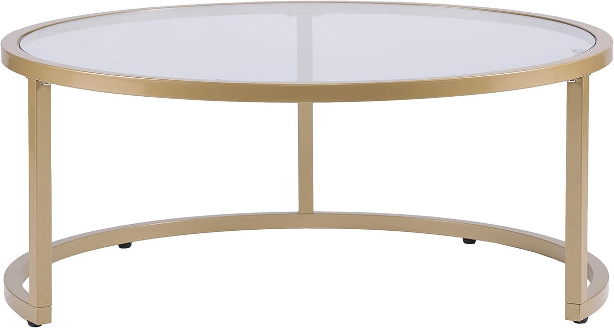 SEI Furniture Evelyn Glam Nesting Coffee Table 2-pc Set, Gold