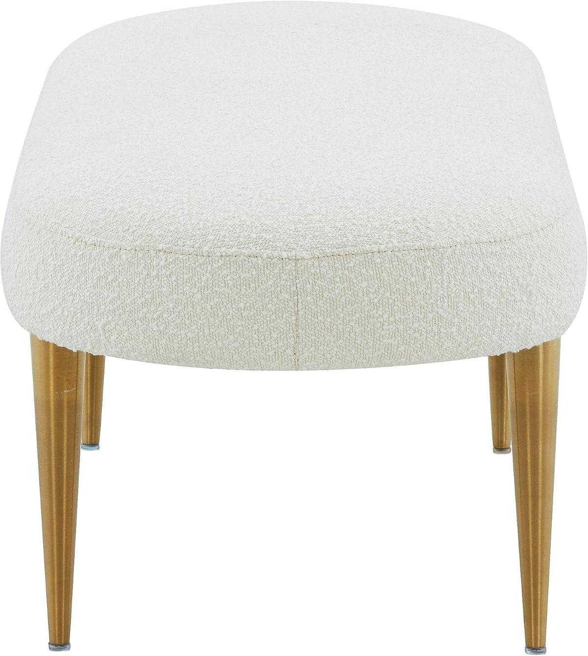 SAFAVIEH Couture Collection Corinna Glam Ivory Boucle/Gold Leg Oval Bench