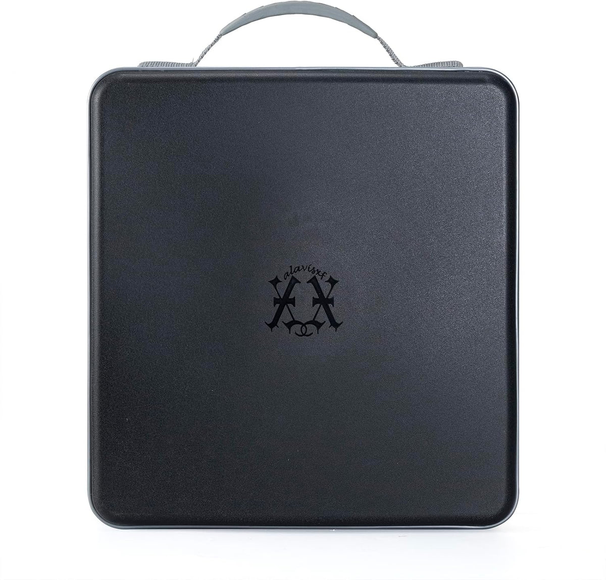 alavisxf xx CD Case, 224 Capacity Hard Plastic Organizer Holder for Car | Double Zipper Closure, Portable Handle, Heavy Duty, Anti-Slip Scratch-Resistant, DVD Storage, for Home Office Travel
