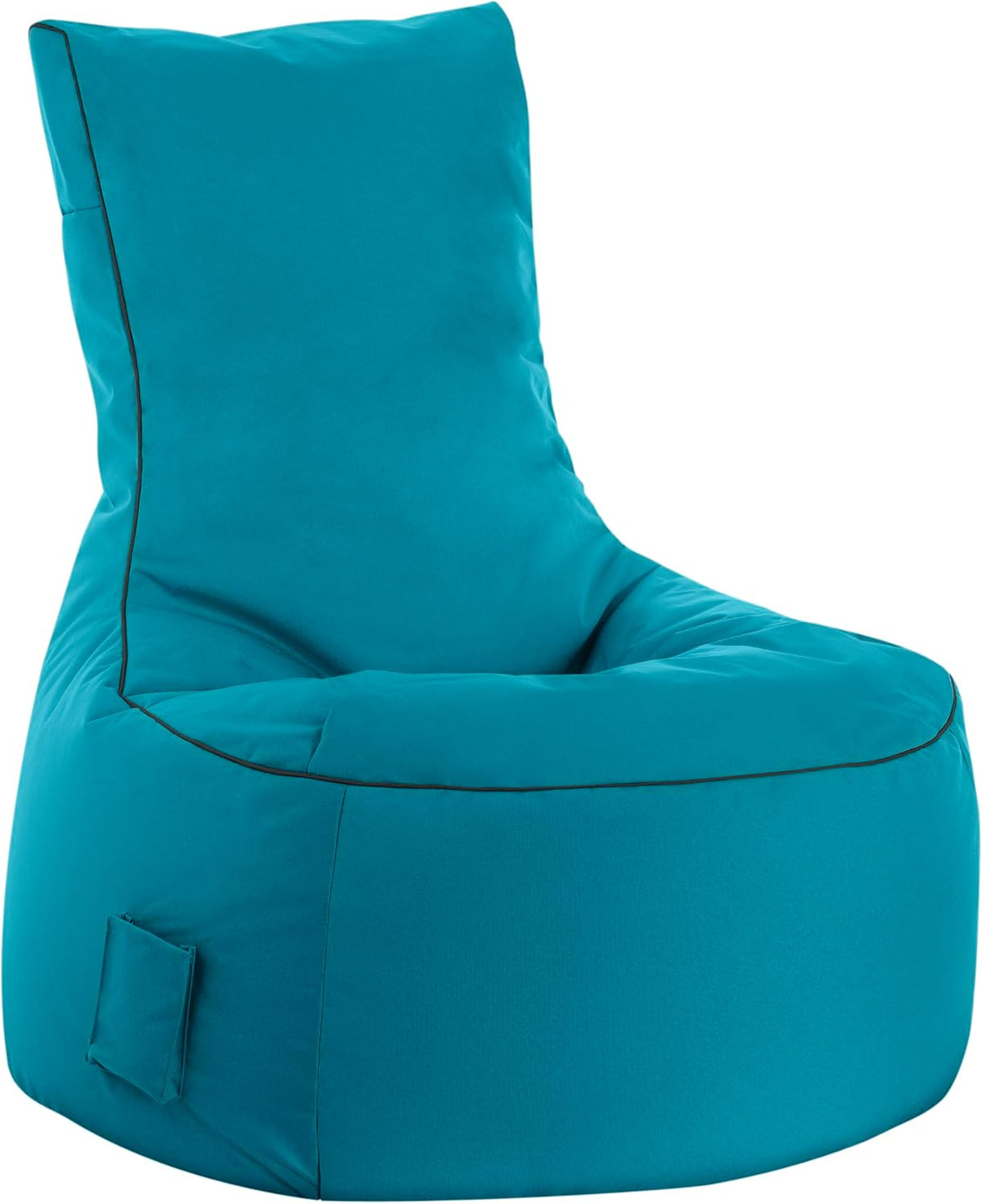 GOUCHEE Design Swing Brava Collection Polyester Upholstered Bean Bag Armless Lounge Chair, X-Large, Turquoise