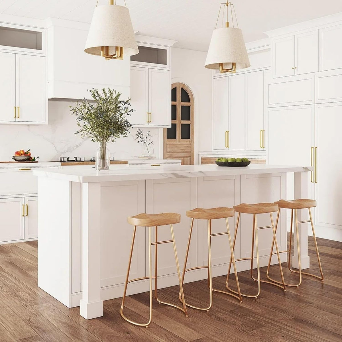 72" Kitchen Island with Storage,White Marble Melamine Cabinet with Drawers, Shelves & Wine Rack for Kitchen or Dining Room