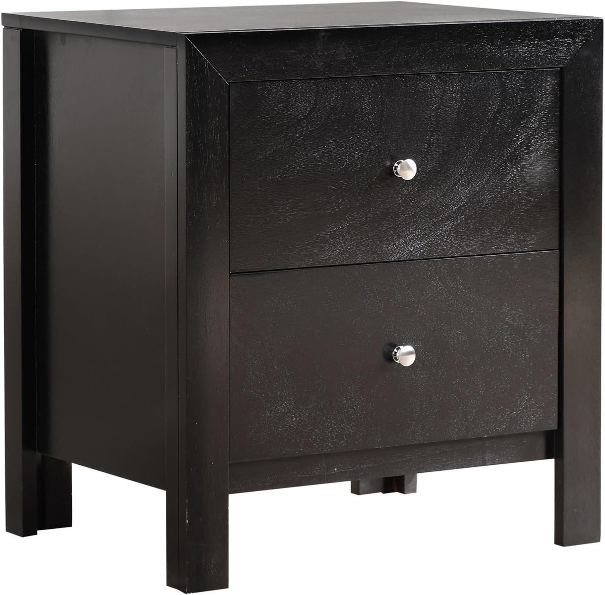 Elegantly Designed Bedside Table in Chic Black,for Small Spaces