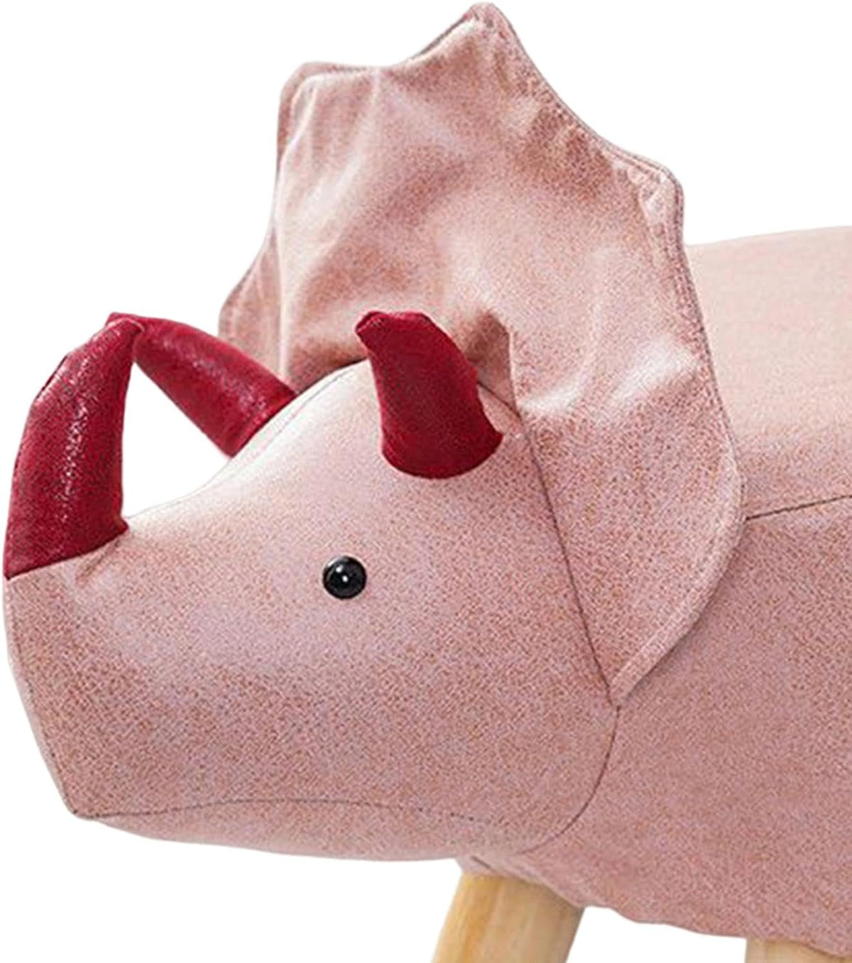 Animal Footstool Footrest Ottoman Bench Sofa Tea Stool for Guest Room, Indoor Outdoor, Pink Dragons