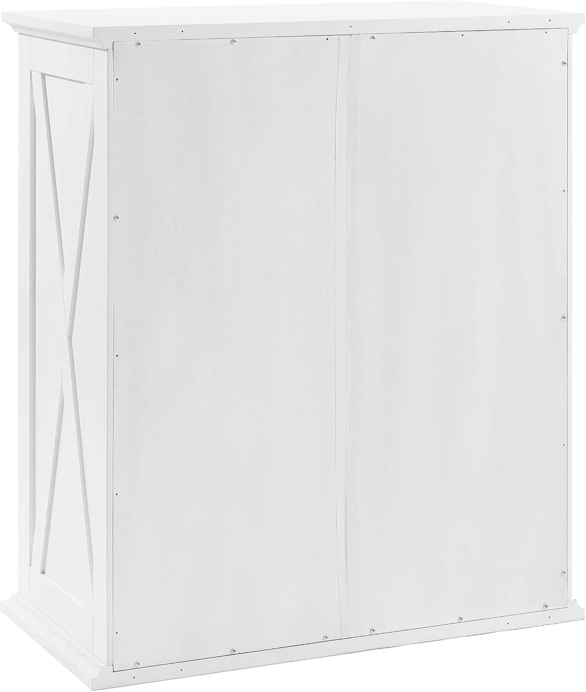 Crosley Furniture Clifton Stackable Pantry Storage Cabinet with Shelves, Kitchen, Dining, or Laundry Room, Distressed White