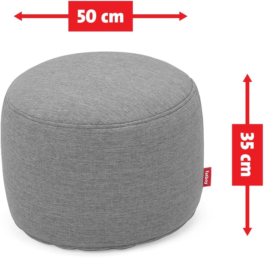 Fatboy Point Outdoor Pouf Ottoman, Rock Grey