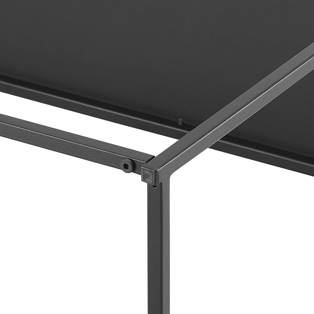 Crosley Furniture Braxton 3-Piece Living Room Table Set with Coffee and Side Tables, Matte Black