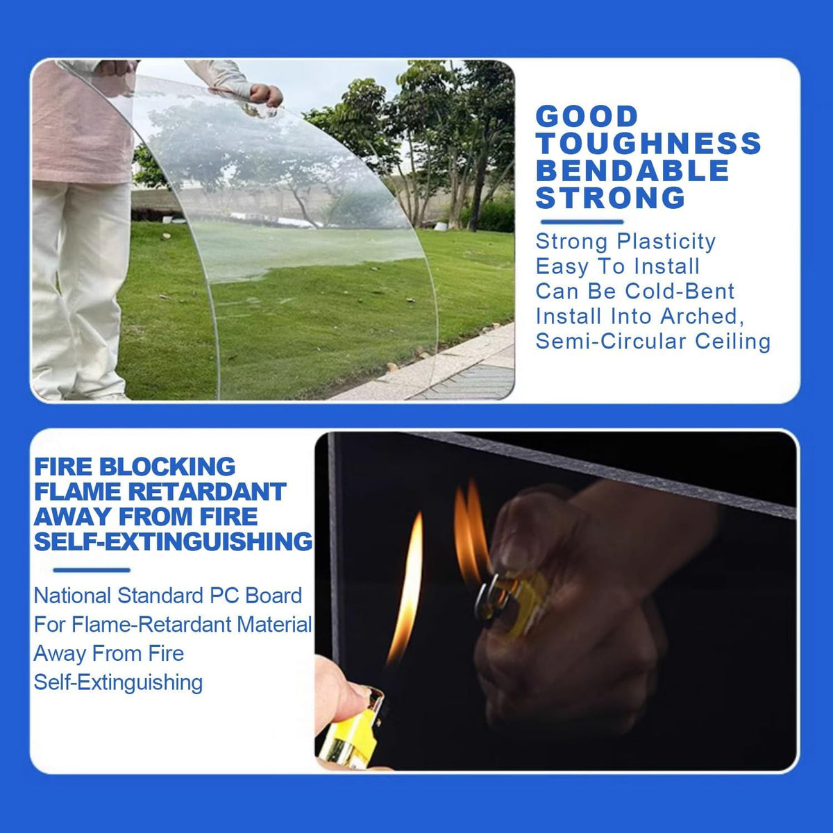 Greenhouse Panels Daylighting Roof Panels Transparent Greenhouse Panel Easy to Bend and Cut for Outdoor Gardens Greenhouses.(Transparent,6x23ft)
