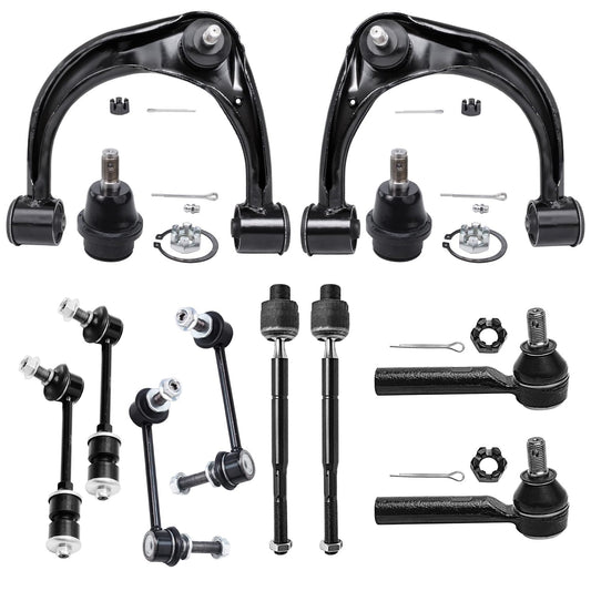 Detroit Axle - Front End 12pc Suspension Kit for 2003-2009 Toyota 4Runner FJ Cruiser Lexus GX470, 2 Upper Control Arms 2 Lower B