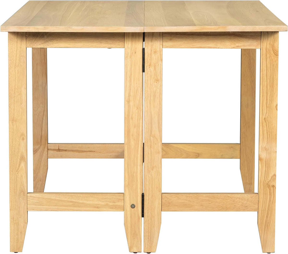 LUMISOL Extendable Dining Room Table for 4, Small Folding Drop Leaf Kitchen Dining Table, 18–36 inch, Space-Saving, Easy Assembly, Natural