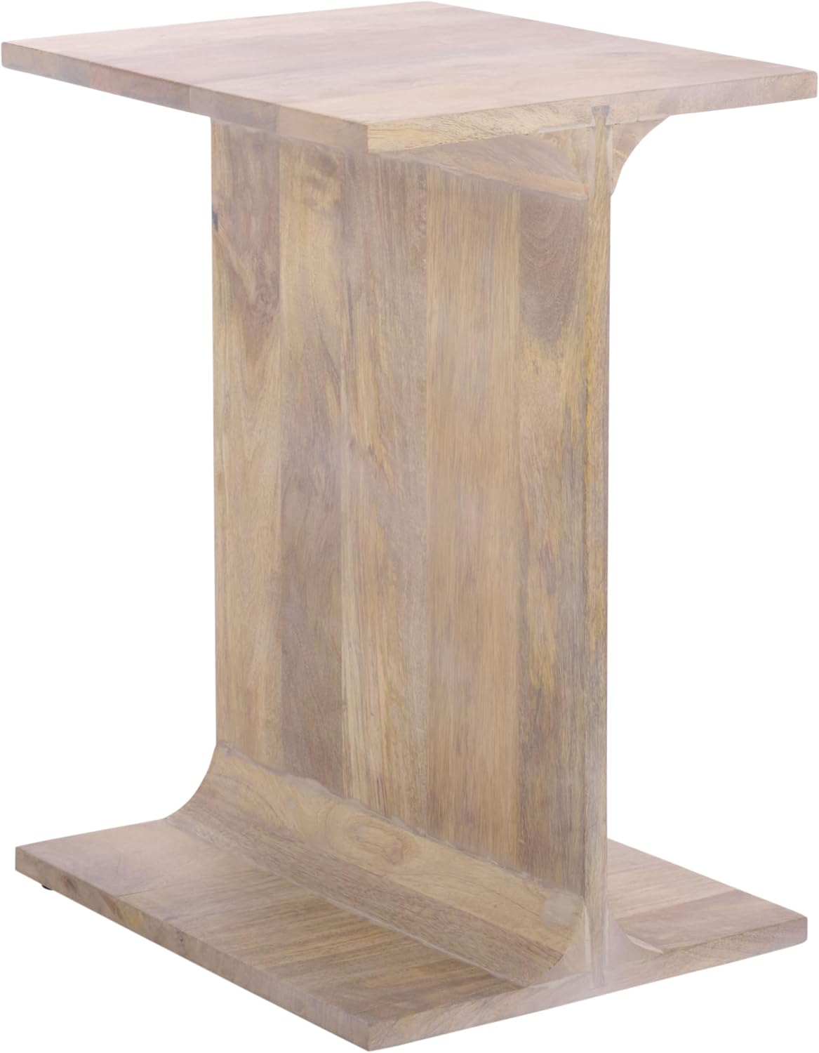 SAFAVIEH Home Collection - Wilfredo White Washed Solid Wood Accent Table, Scandinavian C-Shape Side Table, Fully Assembled (ACC3261A)