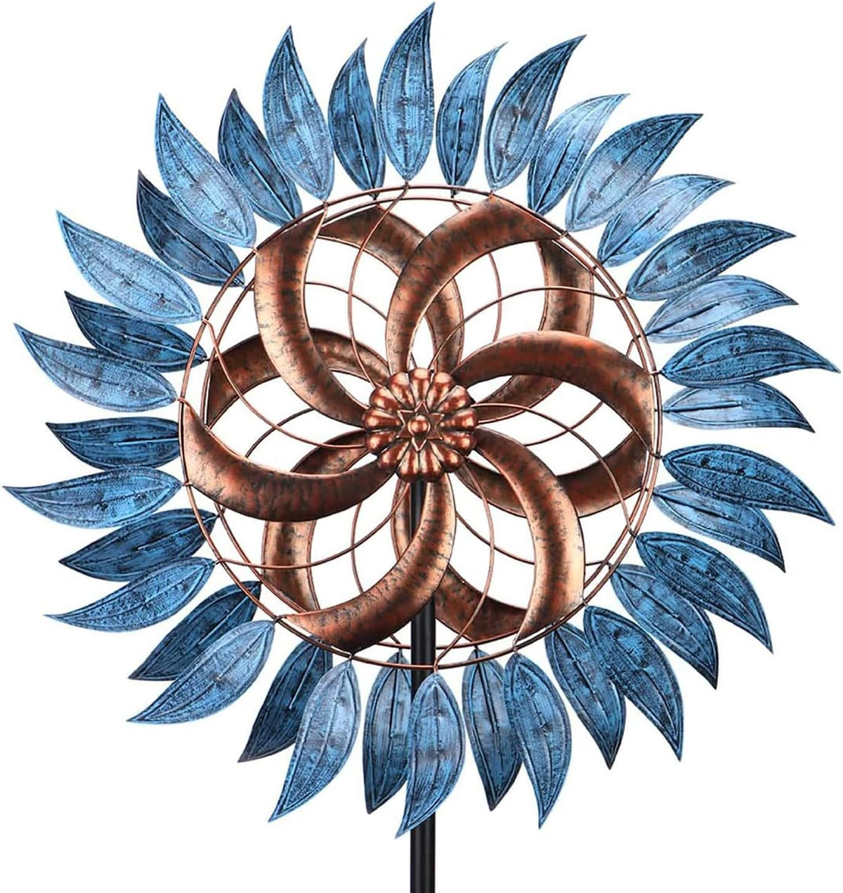 MUMTOP Wind Spinners Outdoor Metal 6.5 FT Large Two-Way Wind Sculptures for Patio Yard and Garden Decor