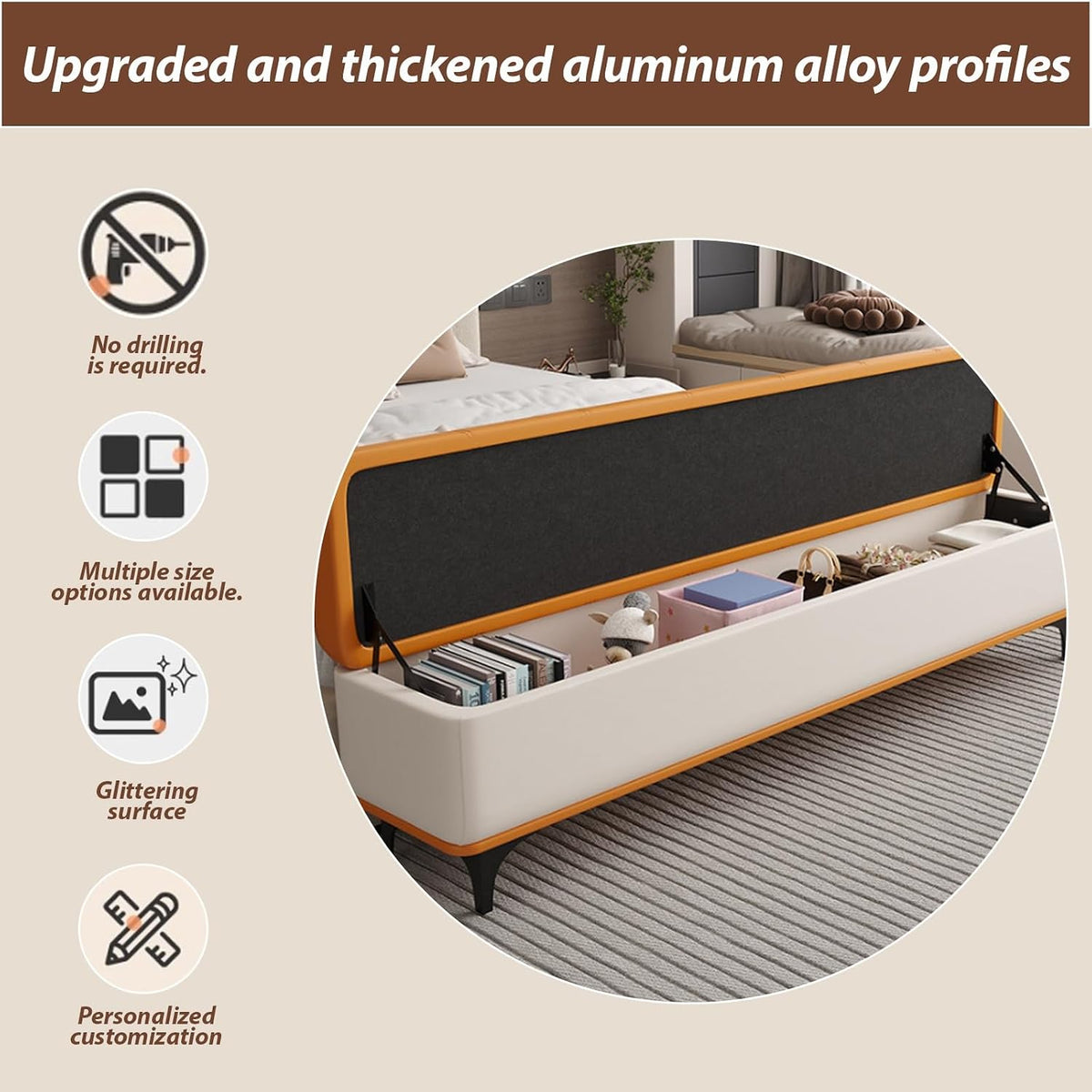 Modern Bedroom Bench with Storage Space, Hallway Seat Chest with Shoe Rack, Ultra-Narrow Gap — Slim Entryway, Living Room, and Shoe-Changing(D,100 * 30 * 45cm/35.4 * 11.8 * 17.7in)
