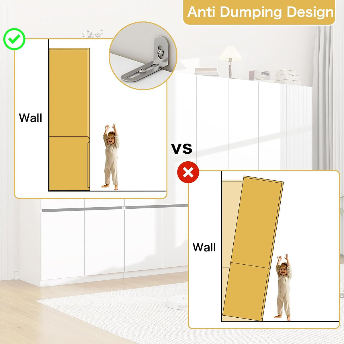 White Armoire Wardrobe Closet: 74" Wooden Wardrobe Closet with 8 Doors, Bedroom Armoires with Hanging Rod, Tall Closets Cabinet for Hanging Clothes (126")