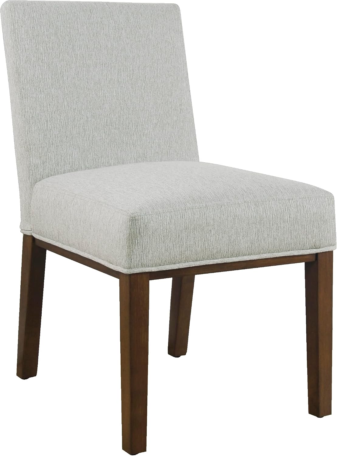 HomePop Kolbe Upholstered Dining Chair - Sustainable Gray Woven, 19.5" Seat Height, Ideal for 29-31 Inch Tables (Single Pack)