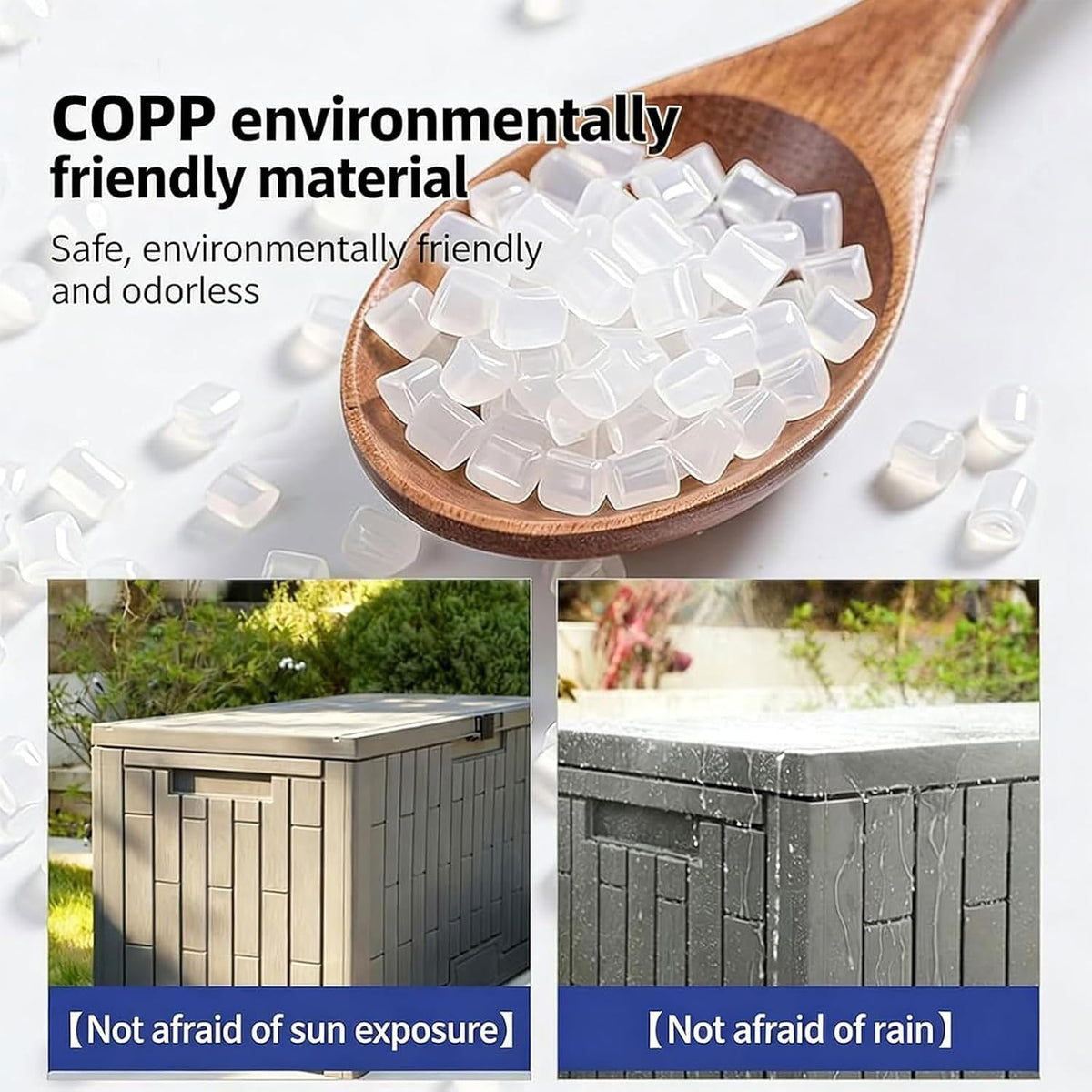 4.deck Boxes Outdoor Waterproof, Package Delivery Boxes For Outside, Features Extra-large Storage Space, Outdoor Storage Box With Lock Slot, for A Wide Range Of Applications(X-Large)