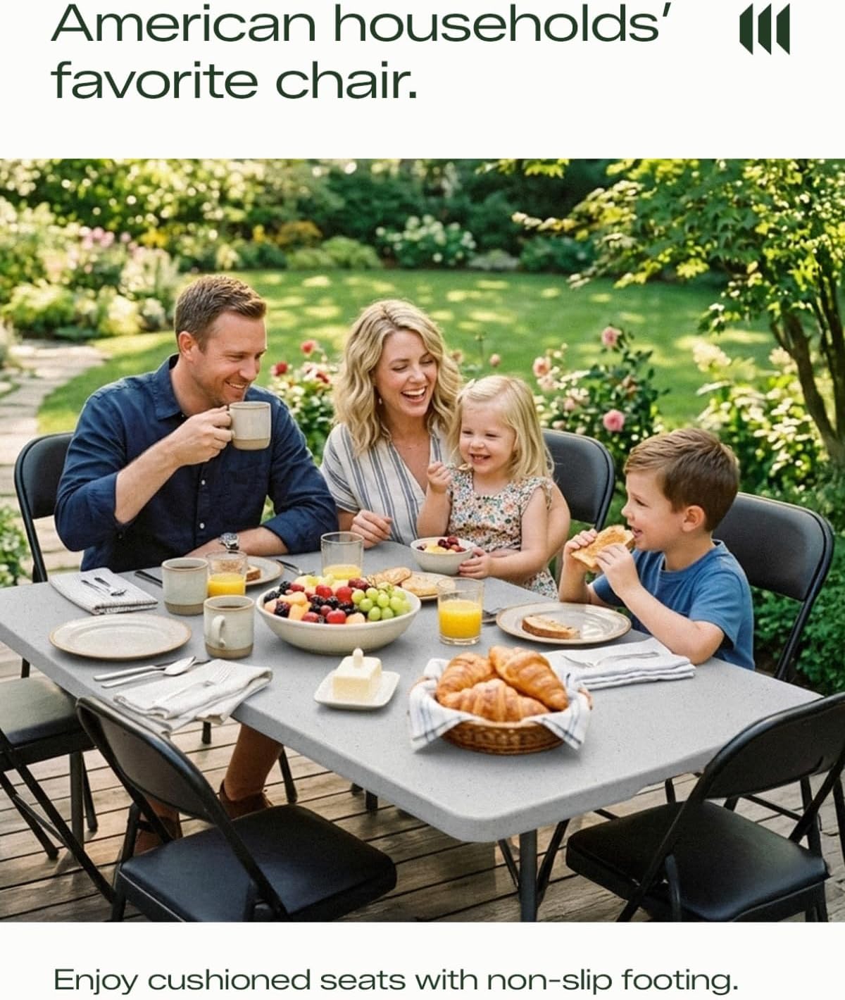 Folding Chair 4 Pack, Comfy PU Leather Padded Folding Chairs for Outside and Indoor, Heavy Duty Portable Foldable Metal Commercial Seat for Home Office, Dorm, Party, Backyard, Lawn, Patio