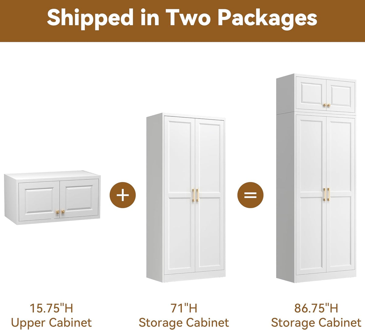 Polup 86" Tall Metal Kitchen Pantry Storage Cabinet with Doors and Shelves