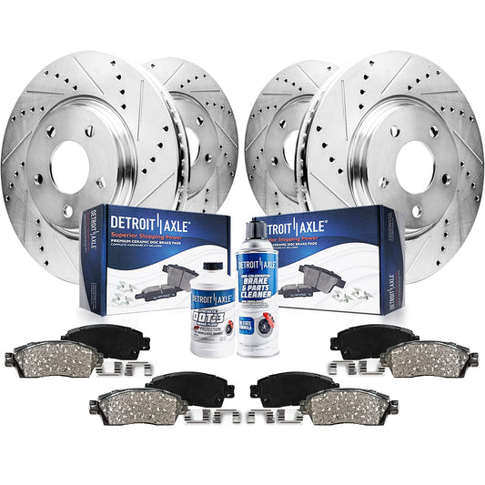 Detroit Axle - Brake Kit for Nissan 350Z 370Z Infiniti G35 G37 Q40 QX50 M35 M45 EX35 EX37 Replacement 12.6 inch Front & 12.13 in