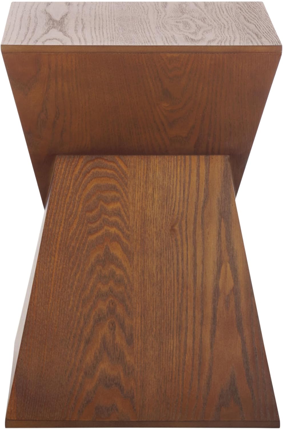 SAFAVIEH Home Collection Rahan Modern Walnut Brown Pedestal End Table (Fully Assembled)