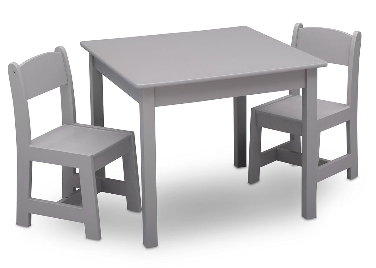 Delta Children MySize Kids Table, 2 Chairs & Multi-Bin Toy Organizer Set with Storage Bins, 3 Piece
