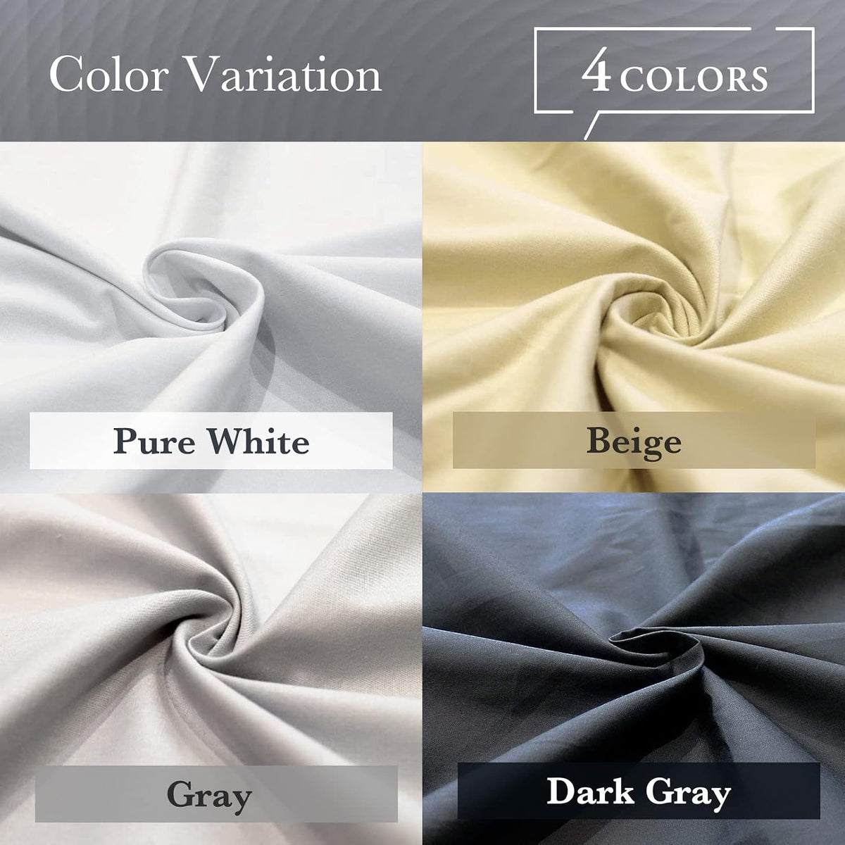 FULI 100% Cotton Zippered Futon Cover, Shikibuton, Queen, Dark Gray | Japanese Futon Mattress Cover, Made in Japan, full zipper closure, breathable and absorbent, machine washable