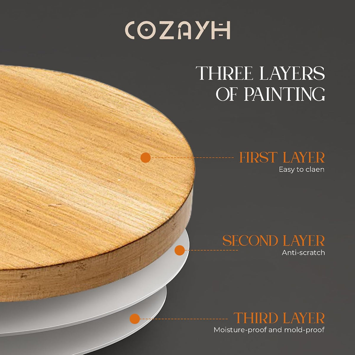 COZAYH Set of 2 Farmhouse Pedestal End Tables, Round Rustic Wood Drink Table with Base Small Space Living Room, Bedroom, Natural Wood Color
