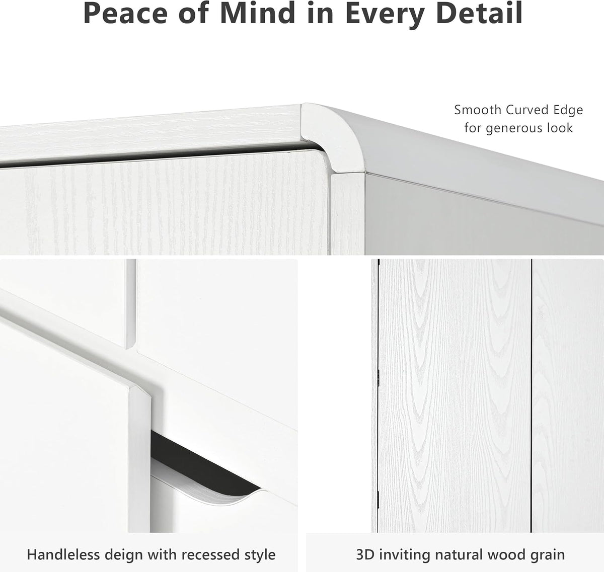 72" Tall Pantry Cabinet with 8 Door Shelves, 250lb Heavy Duty Storage Cupboard with Drawer, Modern Farmhouse Organizer for Office & Dining, White