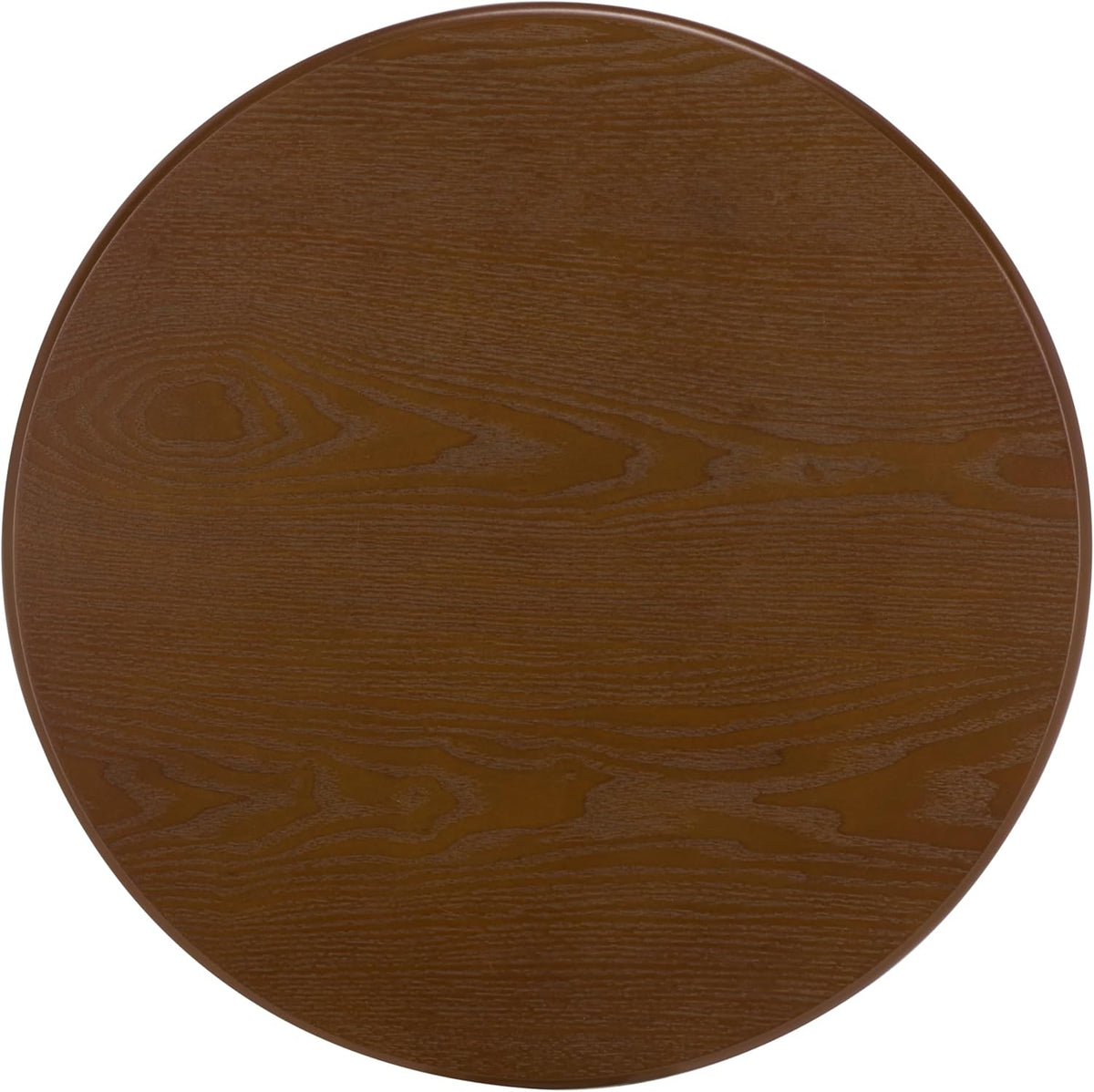 SAFAVIEH Home Collection - Rakoma Round End Table, Walnut Brown Accent Side Table with Woven Shelf (ACC2313A)
