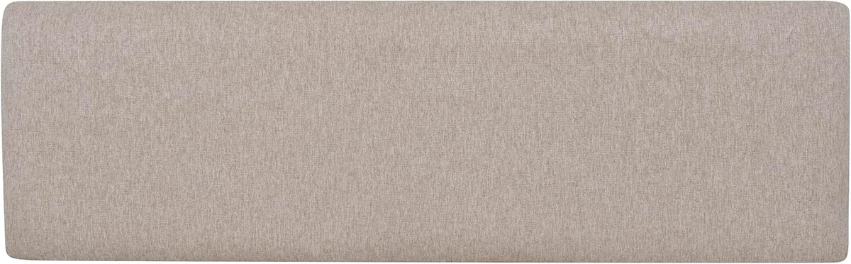 Powell Company Jane Grey Wood Backless Storage Bench with Beige Upholstered Top