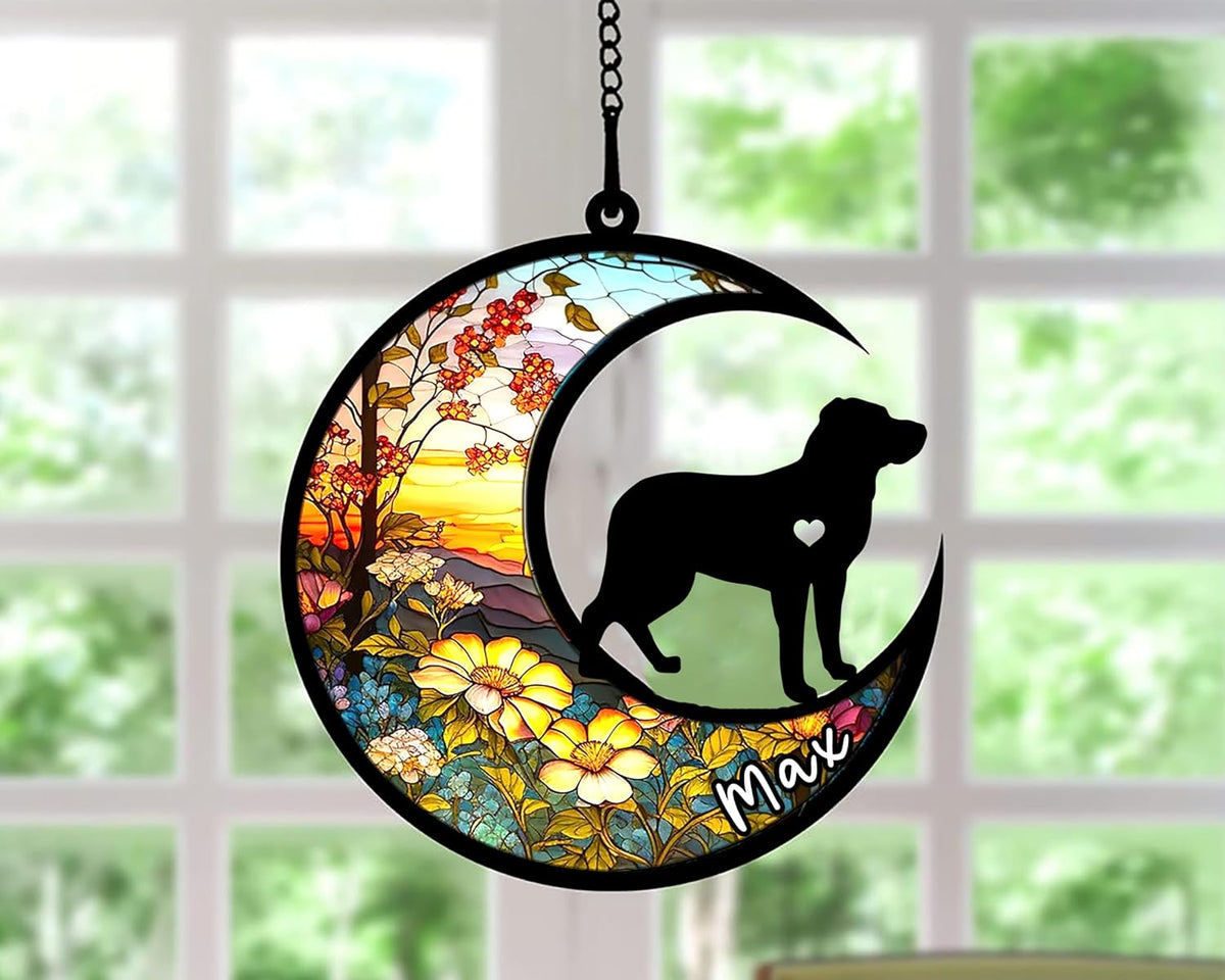 Personalized Dog Memorial, Custom Name Greater Swiss Mountain Dog Christmas Ornament with Name, Custom Breeds, Pet Loss Light Catcher, Gifts for Lovers Loss of Pet Sympathy on Mothers Day Christmas