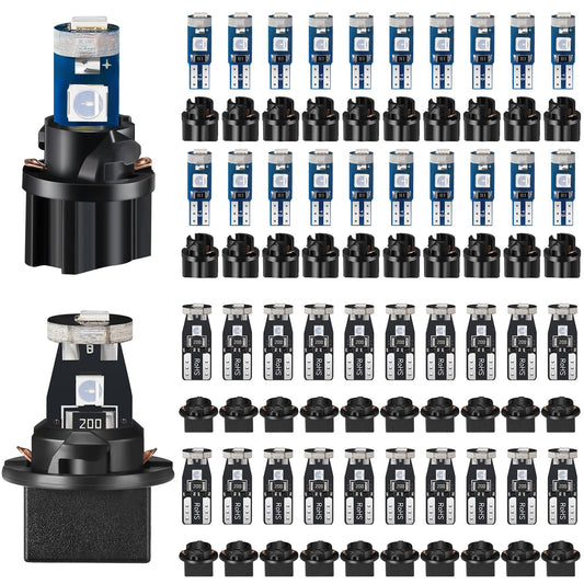 BBTO 20 Set T5 T10 LED Bulbs Dash Lights with Twist Socket Instrument Dashboard Light LED Bulbs for Interior Car Lights Dashboar